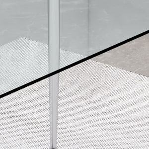 English Elm Table Glass Dining Set With 4 Grey Pu Chairs - Modern Minimalist Design For Stylish Dining Spaces W1151S03931-GIGA