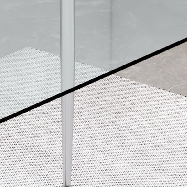 English Elm Table Glass Dining Set With 4 Grey Pu Chairs - Modern Minimalist Design For Stylish Dining Spaces W1151S03931-GIGA