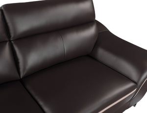 English Elm Genuine premium leather lounge chair with supportive cushioning, durable frame and elegant modern design Brown B05777853