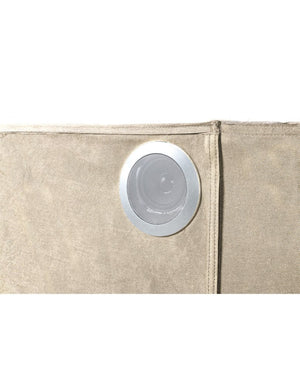 English Elm Lizelle King Bed with Ambient Fireplace Lighting, Bluetooth Speakers, USB Ports, Velvet Upholstery B00977492