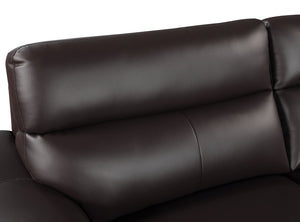 English Elm Genuine premium leather lounge chair with supportive cushioning, durable frame and elegant modern design Brown B05777853