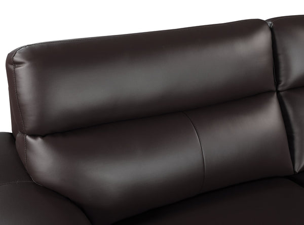English Elm Genuine premium leather lounge chair with supportive cushioning, durable frame and elegant modern design Brown B05777853