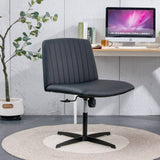 English Elm Black High Grade Pu Material. Home Computer Chair Office Chair Adjustable 360 ° Swivel Cushion Chair With Black Foot Swivel Chair Makeup Chair Study Desk Chair. No Wheelsw115167391