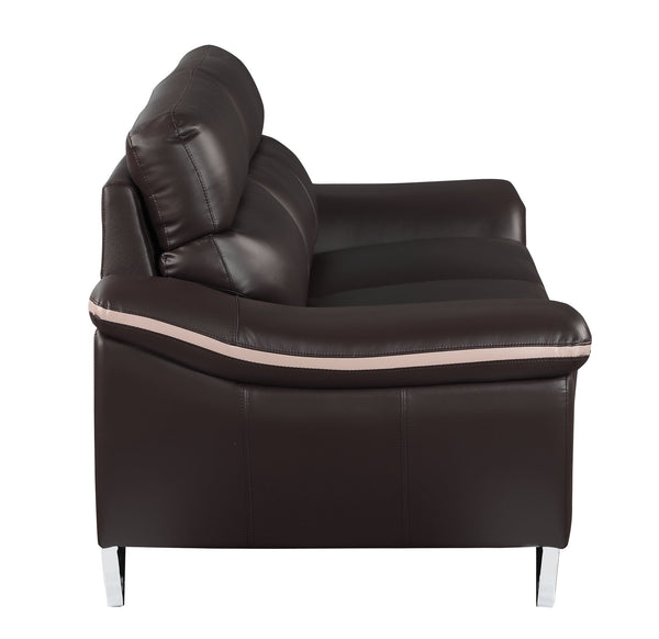 English Elm Genuine premium leather lounge chair with supportive cushioning, durable frame and elegant modern design Brown B05777853