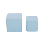 Modern Blue Nesting Table Set of 2 | MDF Side Tables | Space-saving Design | 15.75 x 15.75 x 14.96