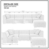 English Elm Sectional Sofa With Ottoman Diy Combination Sofa Blue