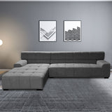 English Elm 125.98" Sectional Sofa Dark Grey