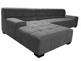 English Elm 125.98" Sectional Sofa Dark Grey