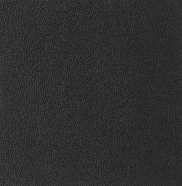 English Elm Top Grain Italian Leather Sofa with Chrome Legs for Modern Living Rooms Black B05777909