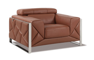 English Elm Global Top-Grain Italian Leather Chair - Luxurious Camel Upholstery For Style And Comfort In Any Space B05777937