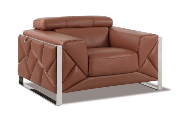 English Elm Global Top-Grain Italian Leather Chair - Luxurious Camel Upholstery For Style And Comfort In Any Space B05777937