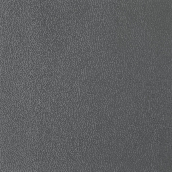 English Elm Top Grain Italian Leather Sofa with Chrome Legs for a Modern Living Room Dark Gray B05777915