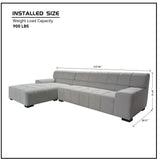 English Elm Sectional Sofa Light Grey