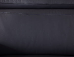 English Elm Global United Italian Leather Loveseat Kiln Dried Hardwood Frame Chrome Legs Navy B05777926