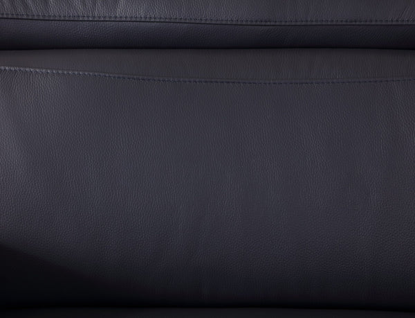 English Elm Global United Italian Leather Loveseat Kiln Dried Hardwood Frame Chrome Legs Navy B05777926