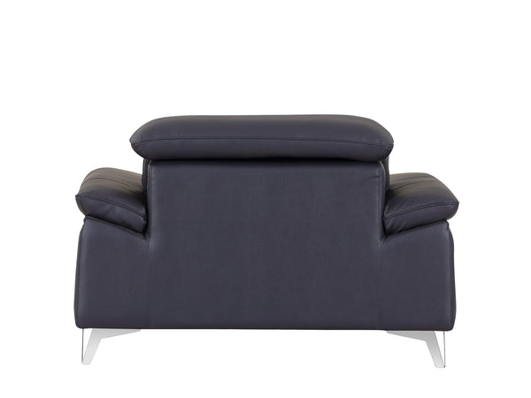 English Elm Global Top-Grain Italian Leather Lounge Chair With Plush Foam, Stylish Design For Home & Office B05777925