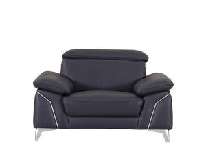 English Elm Global Top-Grain Italian Leather Lounge Chair With Plush Foam, Stylish Design For Home & Office B05777925