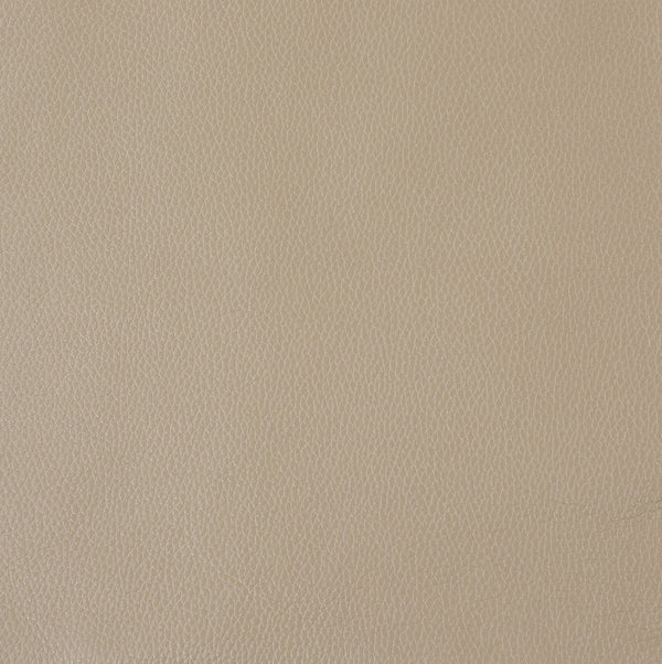 English Elm Top Grain Italian Leather Sofa with Chrome Legs for Modern Living Rooms Beige B05777906