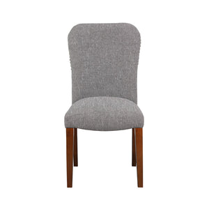 English Elm Sophia Ashen Grey Dining Chair Set of 2 – Performance Fabric, Nailhead Trim, Kiln-Dried Hardwood Durability B05078711