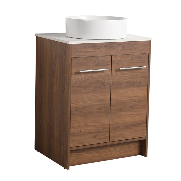 English Elm Ceramic Round Vessel Sink Triple Glazed Above Counter Basin for Bathroom Vanity W99969266
