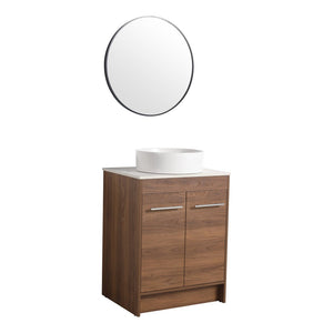 English Elm Ceramic Round Vessel Sink Triple Glazed Above Counter Basin for Bathroom Vanity W99969266