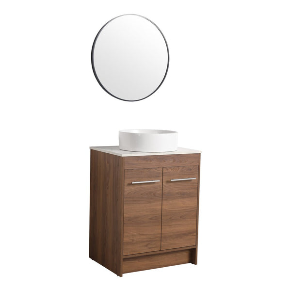 English Elm Ceramic Round Vessel Sink Triple Glazed Above Counter Basin for Bathroom Vanity W99969266