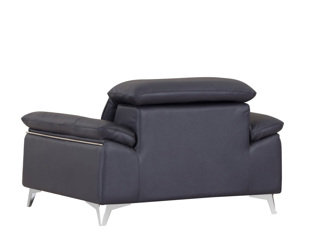 English Elm Global Top-Grain Italian Leather Lounge Chair With Plush Foam, Stylish Design For Home & Office B05777925