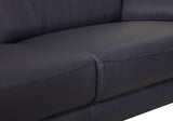 English Elm Top Grain Italian Leather Sofa