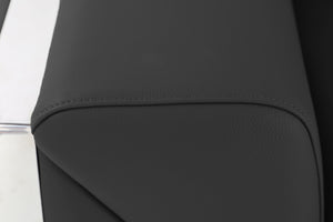 English Elm Global Top Grain Italian Leather Accent Chair - Stylish Dark Gray Comfort With Chrome Legs & Wood Frame B05777940