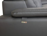 English Elm Top Grain Italian Leather Sofa