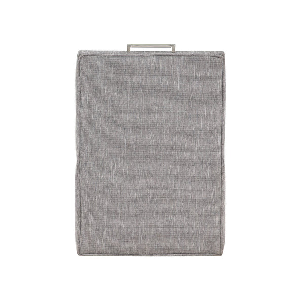 English Elm Della Modern Upholstered Caster Chair in Ashen Grey — Durable Performance Fabric, Hidden Casters, Nickel Handle B05077674