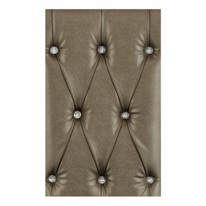 English Elm Glamorous Juliette Acrylic Crystal Tufted Back Side Chairs Set of 2 Upholstered Champagne Silver Trim B01177638