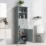 Arabella Tall Storage Cabinet, 3 Drawers, Adjustable Shelves - Elegant & Functional