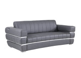 English Elm Top Grain Italian Leather Sofa