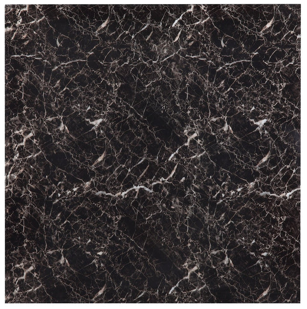 English Elm Black Olney 5pc Dinette Set with Faux Marble Top, Metal Frame & Faux Leather Chairs, Space-Saving Style B01177677