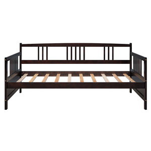 English Elm Modern Pine Wood Twin Daybed Sofa with Slatted Frame for Guest or Studio Rooms WF295710AAP