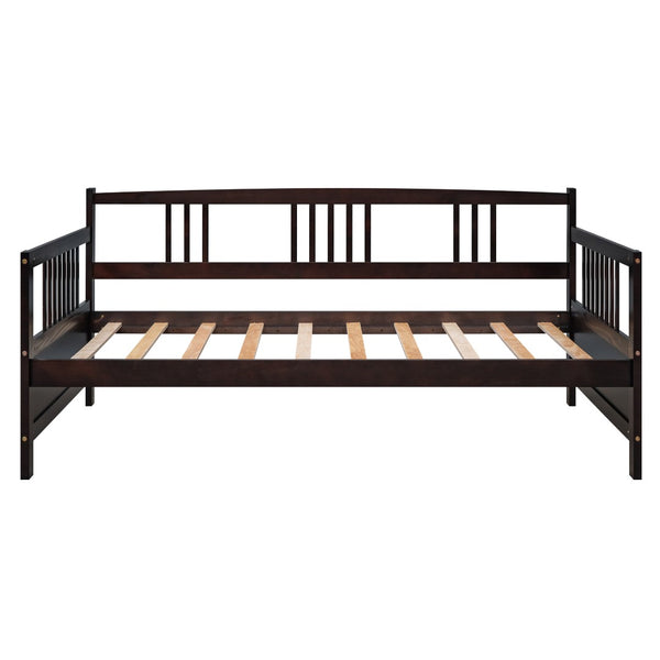English Elm Modern Pine Wood Twin Daybed Sofa with Slatted Frame for Guest or Studio Rooms WF295710AAP