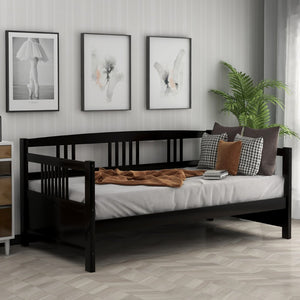 English Elm Modern Pine Wood Twin Daybed Sofa with Slatted Frame for Guest or Studio Rooms WF295710AAP