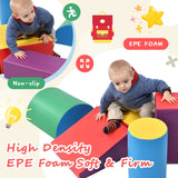 Hearth and Haven Soft Climb and Crawl Foam Playset, Safe Soft Foam Nugget Shapes Block For Infants, Preschools, Toddlers, Kids Crawling and Climbing Indoor Active Stacking Play Structuretx TX300854AAJ