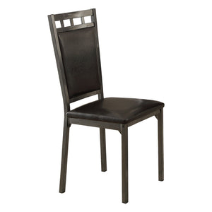 English Elm Black Olney 5pc Dinette Set with Faux Marble Top, Metal Frame & Faux Leather Chairs, Space-Saving Style B01177677