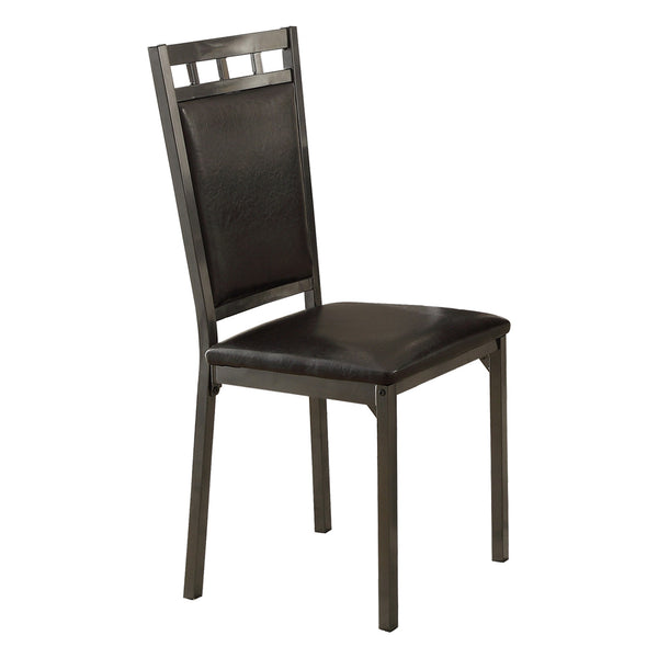 English Elm Black Olney 5pc Dinette Set with Faux Marble Top, Metal Frame & Faux Leather Chairs, Space-Saving Style B01177677