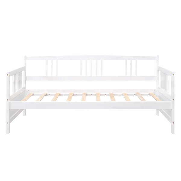 English Elm Modern Pine Wood Twin Daybed Sofa with Slatted Frame for Guest or Studio Rooms WF295710AAK