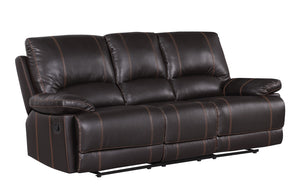 English Elm Leather-Air Recliining Sofa