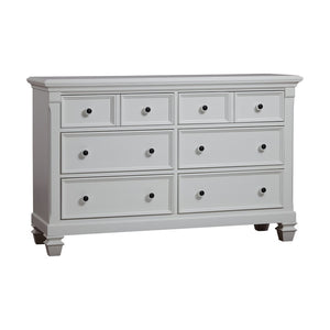 English Elm Glendale Six Drawer Double Dresser Pure White Finish for Nursery or Kids Bedroom B02263737