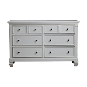 English Elm Glendale Six Drawer Double Dresser Pure White Finish for Nursery or Kids Bedroom B02263737