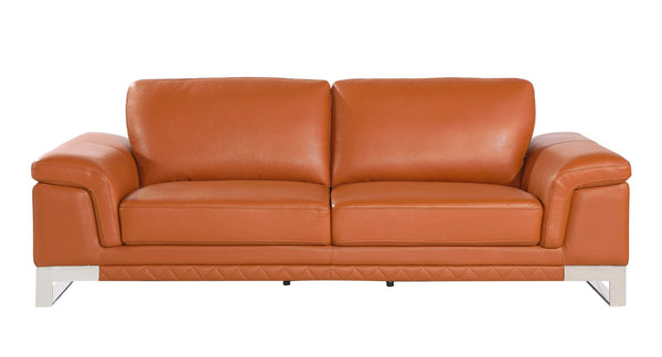 English Elm Top Grain Italian Leather Sofa - Luxurious Camel Hue, Durable Comfort & Stylish Design For Any Space B05777870-GIGA