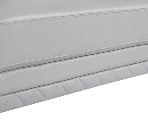 English Elm Top Grain Italian Leather Sofa – Luxurious Light Gray Seating With Modern Style, Comfort & Durability B05777873-GIGA