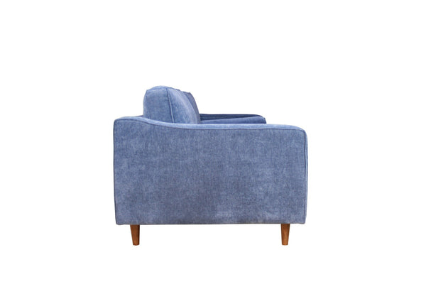 English Elm Anderson Casual Denim Upholstered Three Seat Sofa for Living Room Transitional Decor B05468023