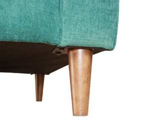 English Elm Anderson Wide Seat Accent Chair Denim Upholstered Casual Lounge for Living Room Green B05467995