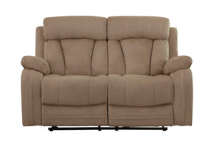 English Elm Recliningtransitional Microfiber Fabric Loveseat